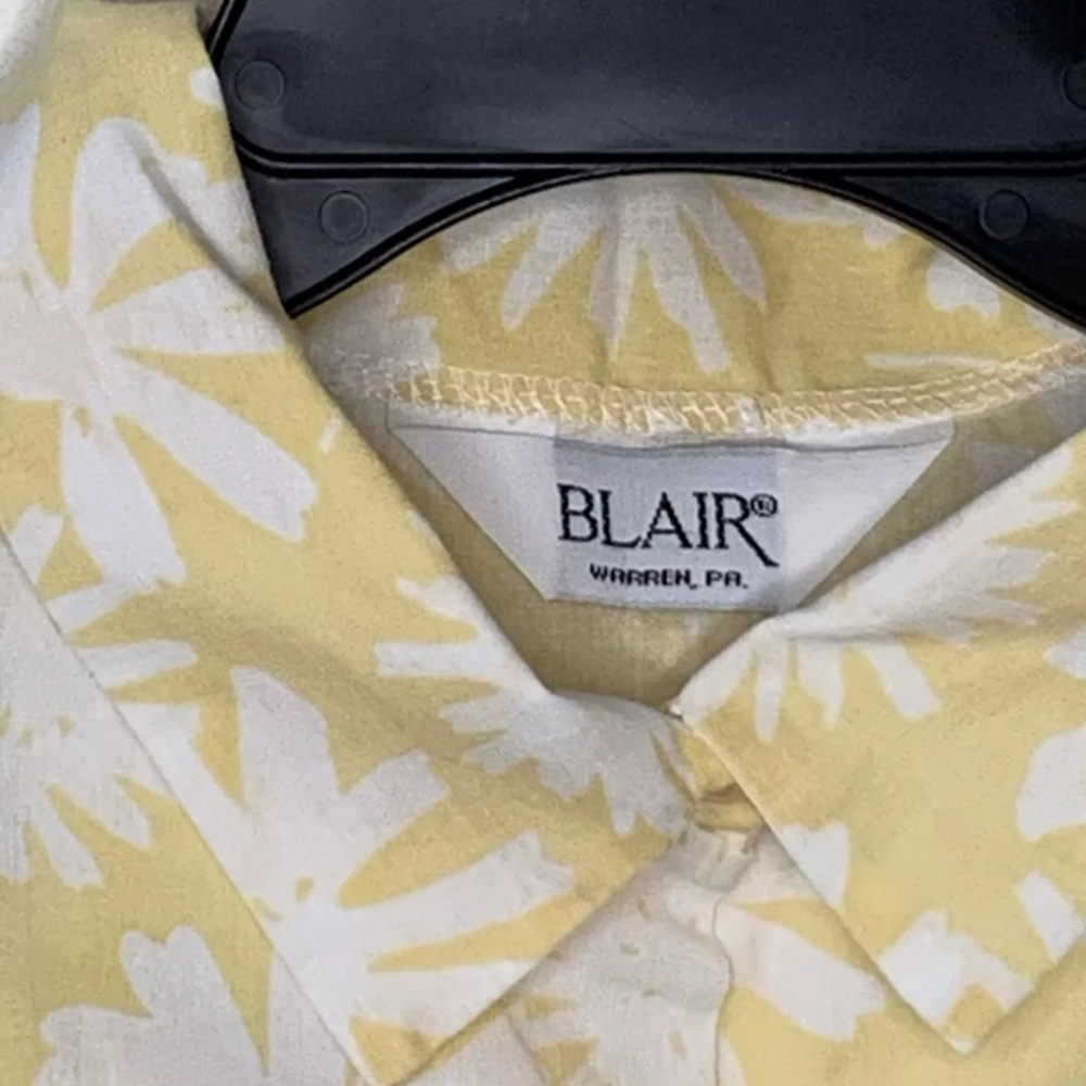 Set Of 2 Vintage Blair Women’s Floral Print Button Up Short Sleeve Blouse - Picture 10 of 13